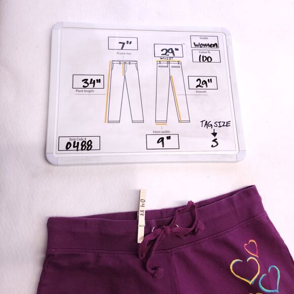 Rue21 Athletic Workout Running Drawstring Pants Womens Size Small S Purple - Picture 8 of 8